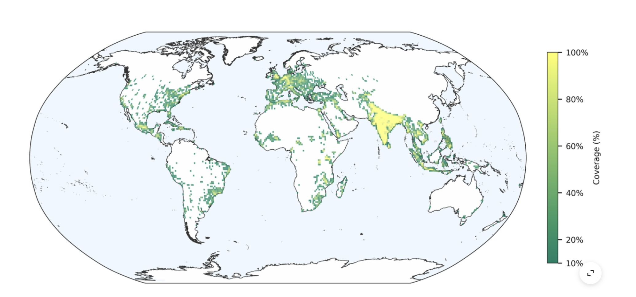 Las regiones del mundo que cubre el modelo de Google