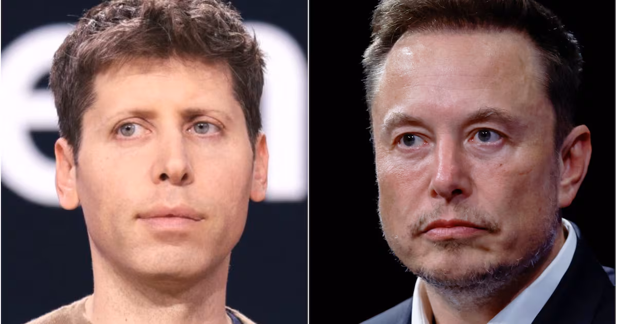 Sam Altman, CEO de OpenAI y Elon Musk, fundador de xAI